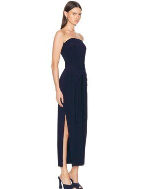 NORMA KAMALI Strapless All in One Side Slit Gown ( NWT MEDIUM)